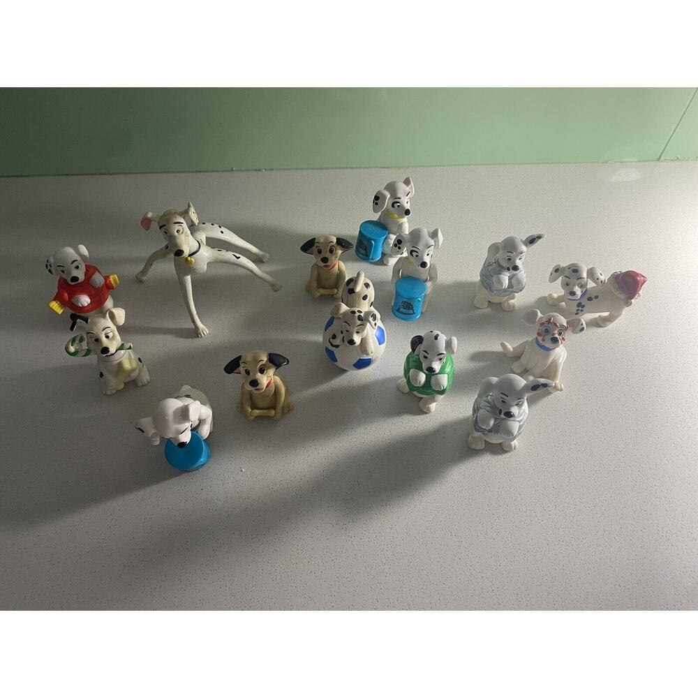16 Vintage Disney 101 Dalmations Dog Lot Figures Cake Toppers